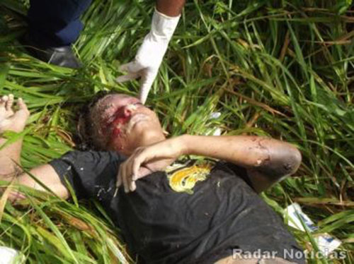 Adolescente é encontrado baleado e queimado ao Lado de cartaz escrito “Talarico”
