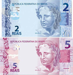 Banco Central lançará notas de R$ 2 e R$ 5 da nova família do Real