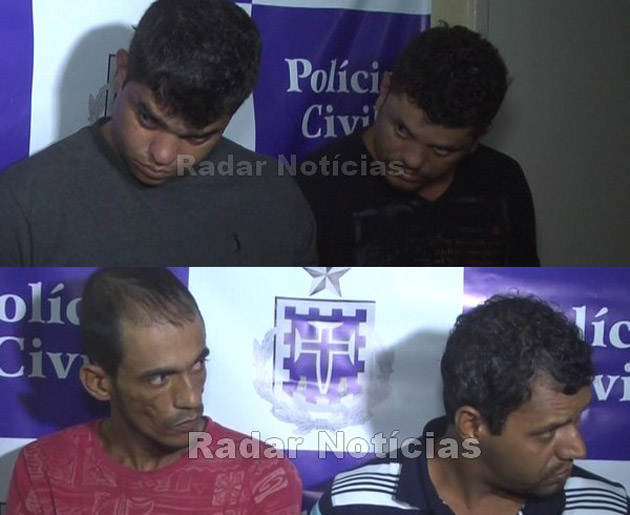 Polícia prende 4 acusados de sequestro e tentativa de assalto a banco