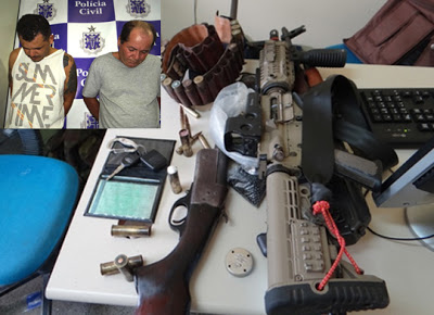 Feira: Polícia apreende modelos de fuzis usados pelas tropas dos EUA e Rússia