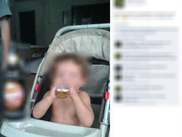 Pais perdem guarda de filho de 1 ano após foto dele com cerveja ir para web