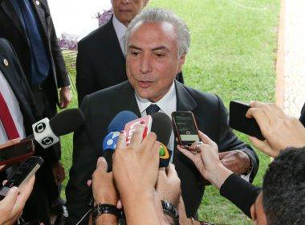 Em visita a João Pessoa, Michel Temer diz que ‘impeachment perdeu força’