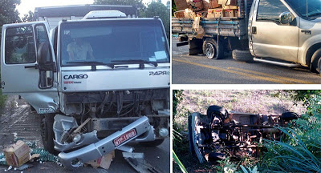 Jitaúna: Tentativa de ultrapassagem causa acidente com três veículos na BR-330