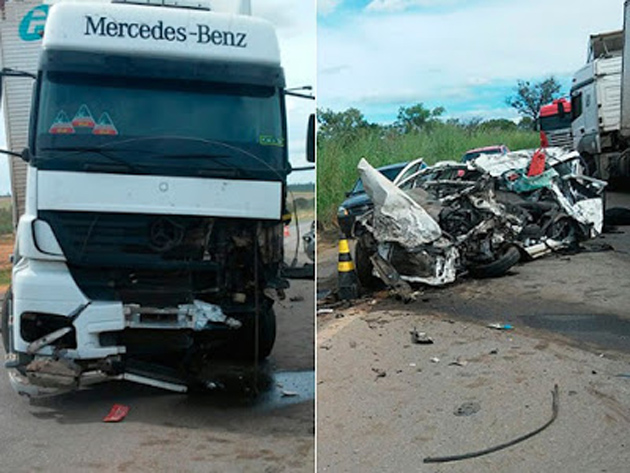 Duas pessoas morreram nesta sexta-feira (1°), após o carro em que estavam bater de frente com um caminhão na BR-020, na cidade de Correntina, localizada no oeste da Bahia.