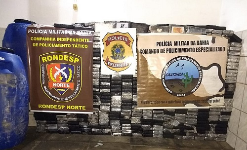 Bahia: Polícia apreende 1,5 tonelada de cocaína avaliada em R$ 30 milhões