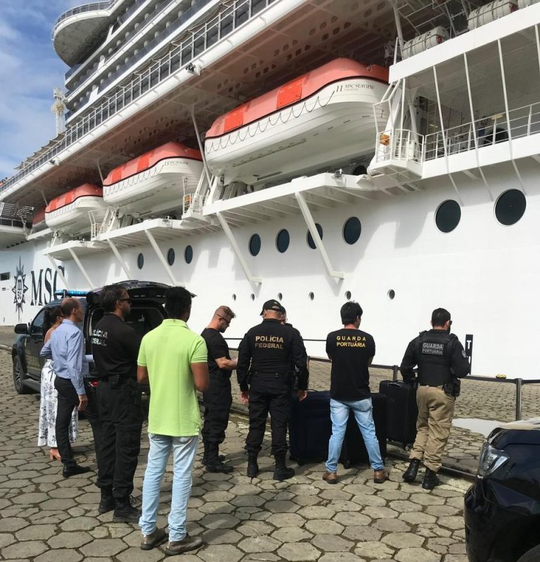 Ilhéus: Casal é preso com quase 30 kg de cocaína em cruzeiro de navio