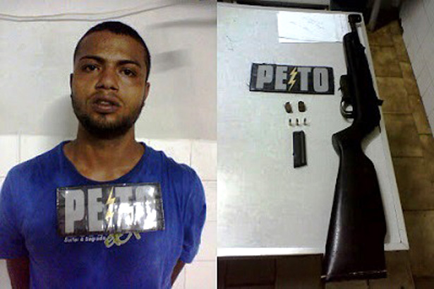 Ipiaú: Homem é preso com rifle e drogas