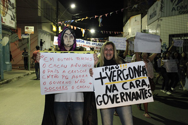 Ipiaú também realizou protesto pacífico pelas ruas da cidade